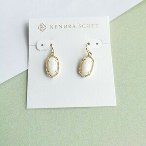 Kendra Scott Lee Ivory Pearl Drop Earrings - Gold